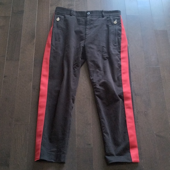 MONCLER Red Stripe Dress Pants - Picture 3 of 7